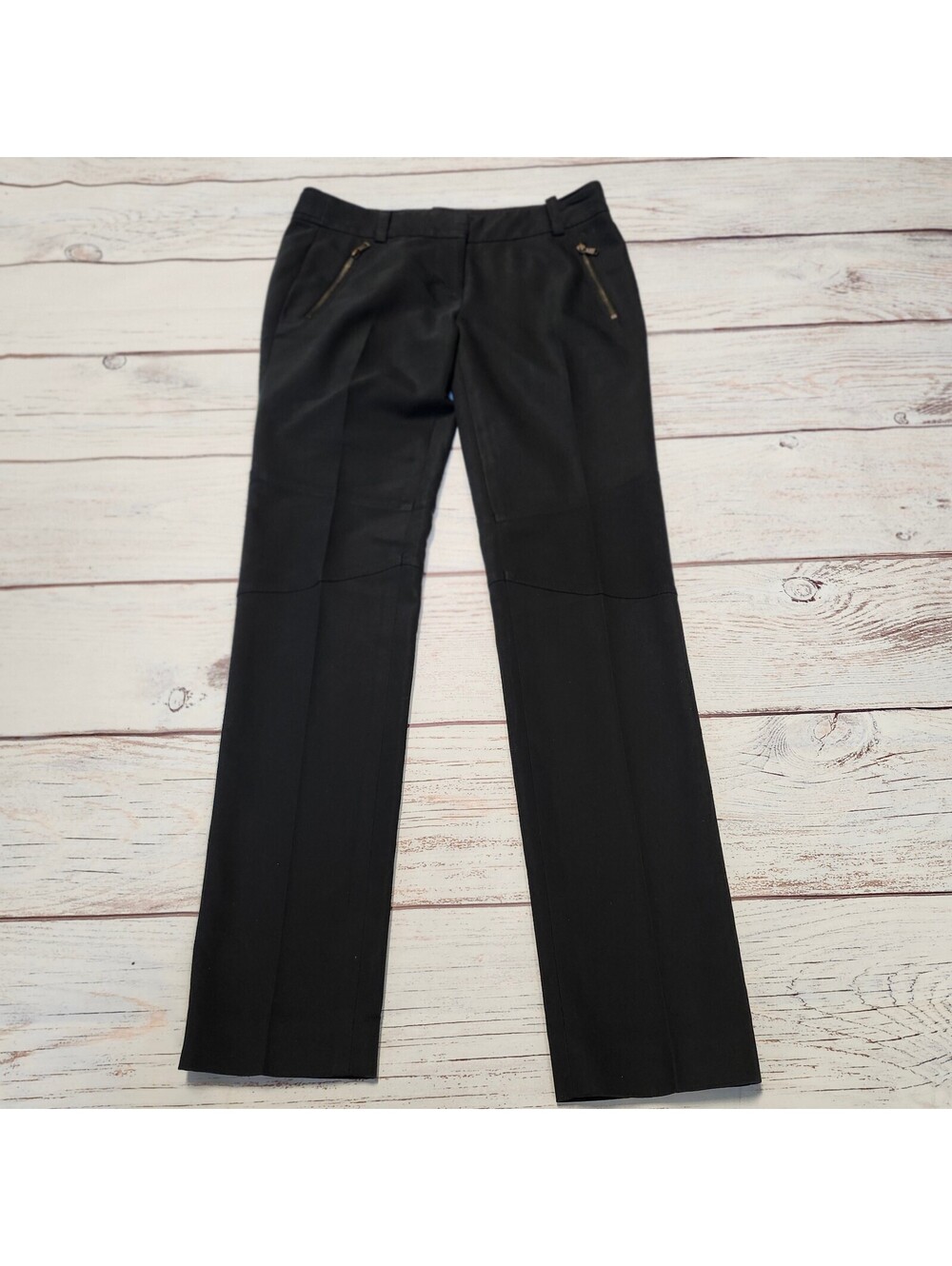 Ann Taylor Women's Black Dress Pants Size 2 with Zip Pockets